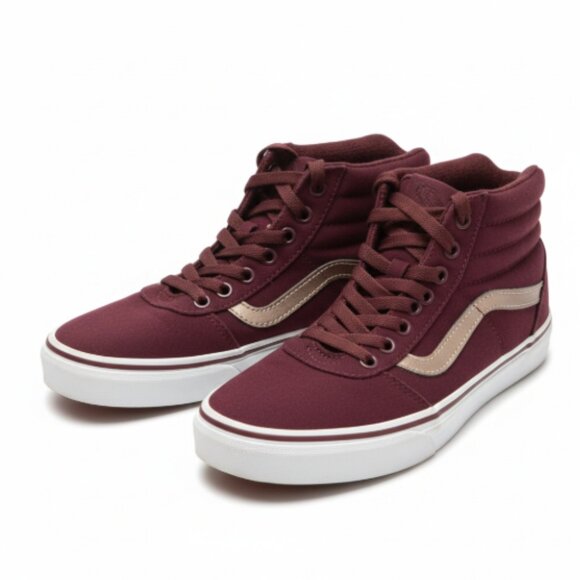 VANS Sk8-Hi High Top Sneakers Maroon Canvas Women’s 7.5 Lace Up EUC - Picture 6 of 9